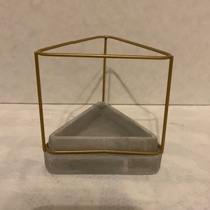 Candle holder. Triangle shape, cement base. NWOT